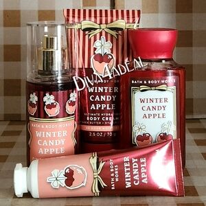 Bath & Body Works WINTER CANDY APPLE 4PC Mini/Travel Set